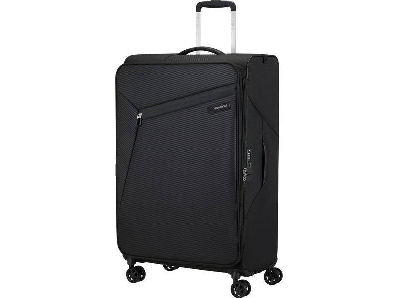 Samsonite Litebeam Spinner Bővíthető bőrönd, 77 cm, fekete (146854-1041)