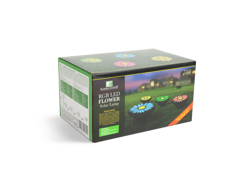 Garden of Eden 11732 Leszúrható LED szolárlámpa, színes virágok
