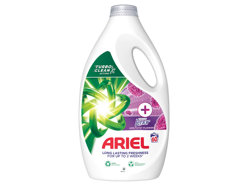 Ariel +Touch of Lenor Amethyst Flower Folyékony Mosószer, 3 l