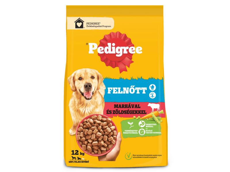 Pedigree Adult száraztáp marhával és zöldségekkel, 12 kg