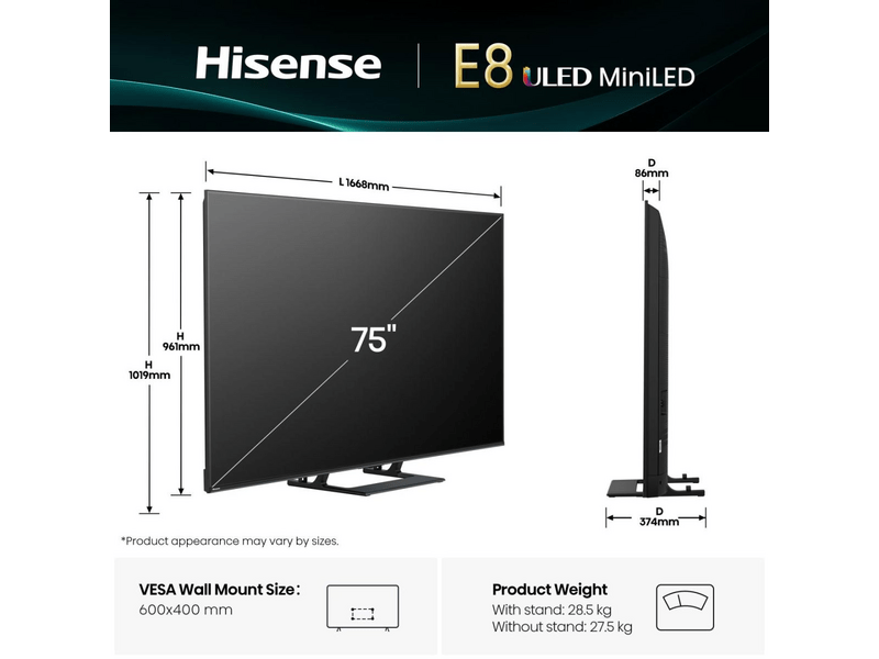 Hisense 75E8Q 75