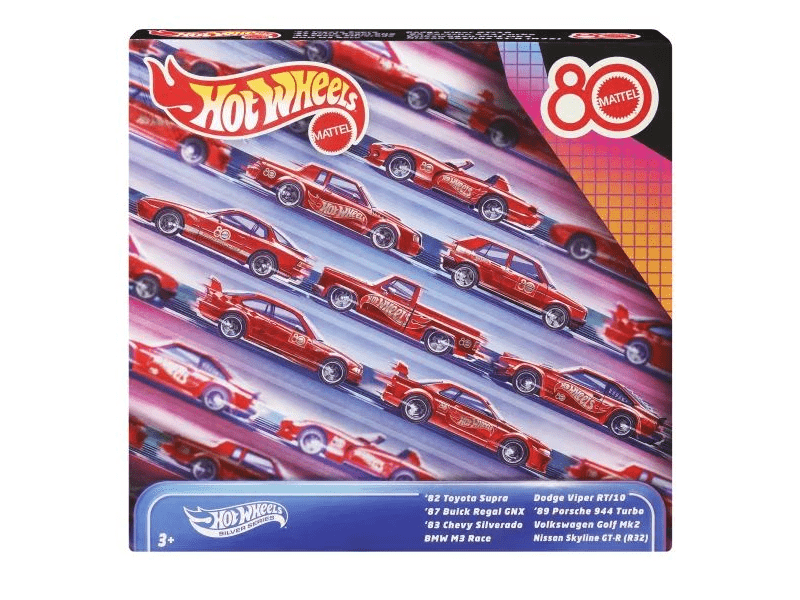 Hot Wheels: Mattel 80. évfordulós kisautó szett, 8 db (JGK09)
