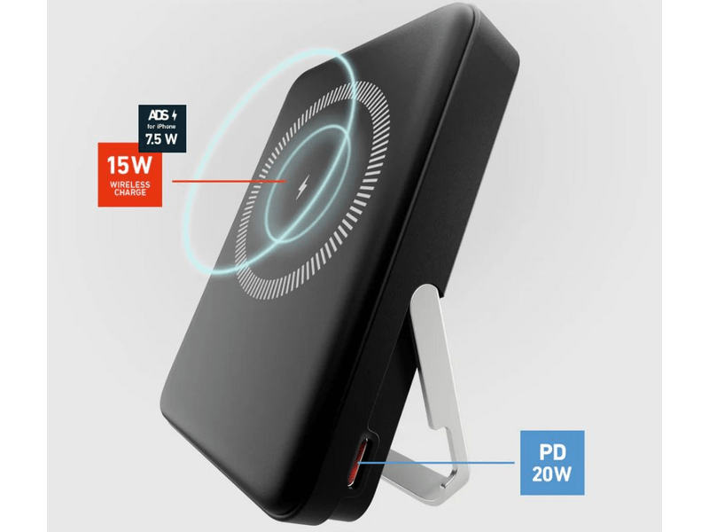 SBS 10000mAh Vezeték nélküli állványos powerbank (TEBB10000MAGSTAND)