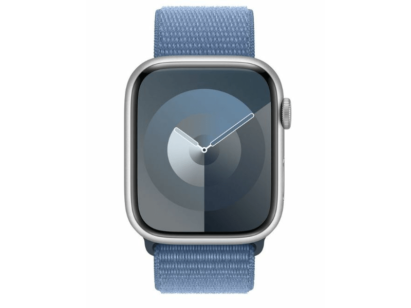 Apple Watch Series 9 GPS + Cellular, 45mm, ezüst alumíniumtok, télkék sportpánt (MRMJ3QH/A)