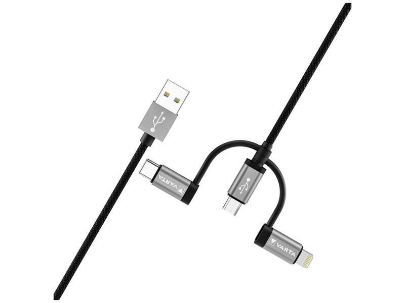 VARTA 3in1 kábel USB ALight/Micro/C. 2M