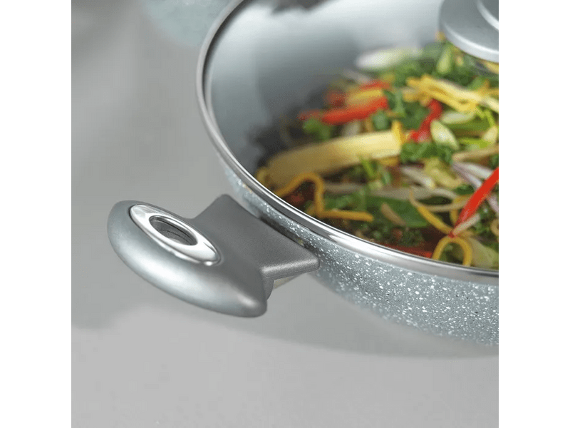 Salter Marblestone kovácsolt alumínium wok serpenyő, 28 cm