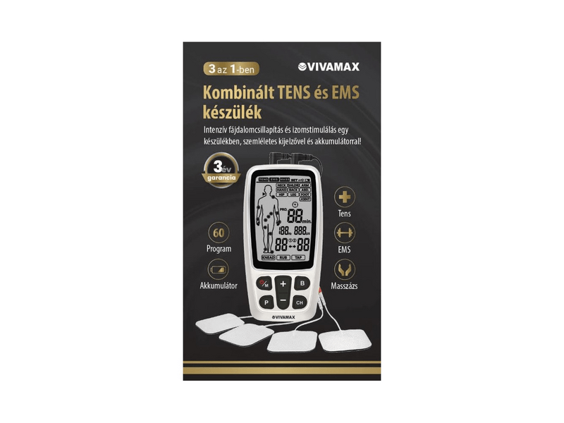 Vivamax Kombinált TENS és EMS készülék (GYVTT3)