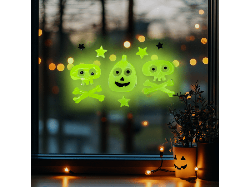 Halloween foszforeszkáló koponya