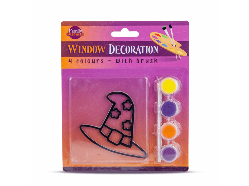 Family 56548B Halloween-i kifesthető ablakdekor - boszorkánykalap