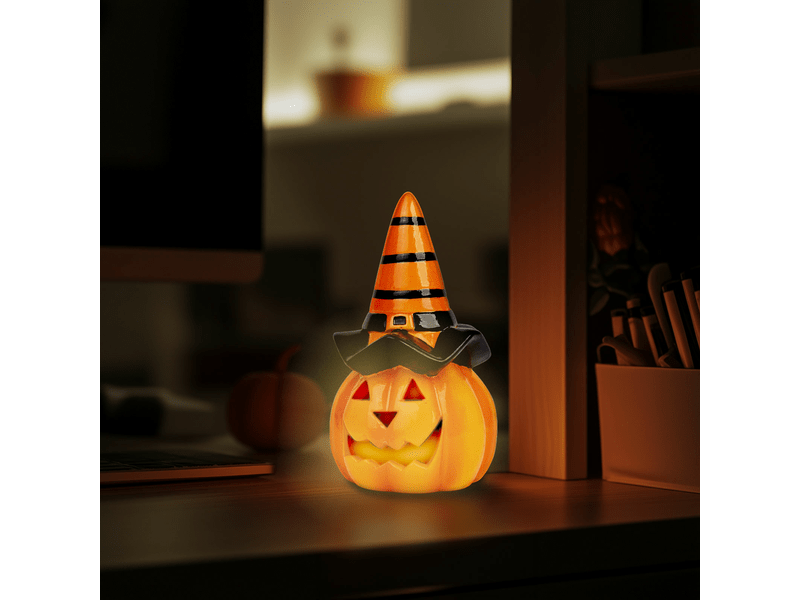 Halloween LED-es tök 6,5 x 11 cm