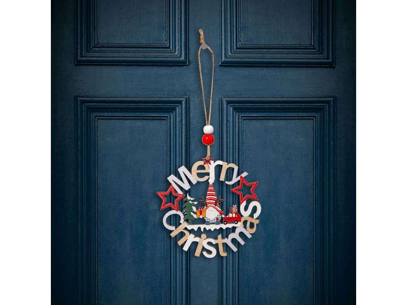 Family 58548B Karácsonyi dekoráció, fa manó kisautóval