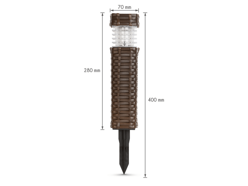 Garden of Eden 11727 Leszúrható rattan hatású szolár lámpa