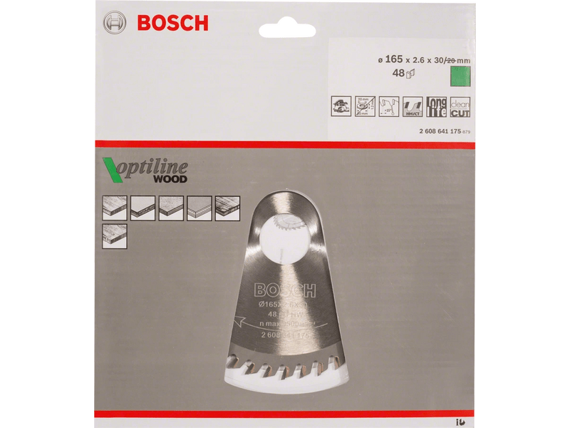 Bosch Optiline Wood körfűrészlap, 165 mm (2608641175)