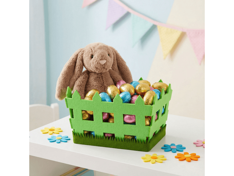 Family 57962 Húsvéti filc kosár, kerítés forma