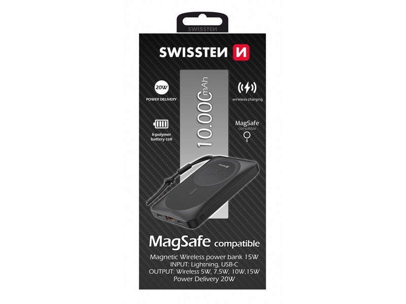 Swissten MagSafe kompatibilan power bank, 10000 mAh (22013971)