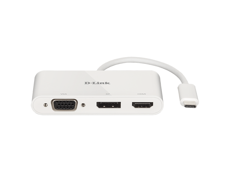D-Link DUB-V310 3-in-1 USB-C - HDMI/VGA/DisplayPort Adapter