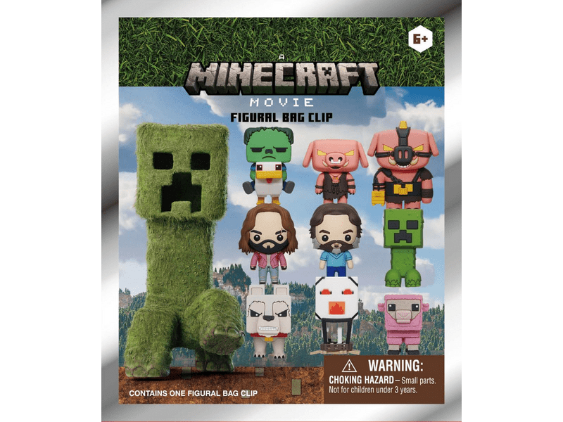 Minecraft Movie Bag Clip meglepetésfigura, 6 cm (37035)