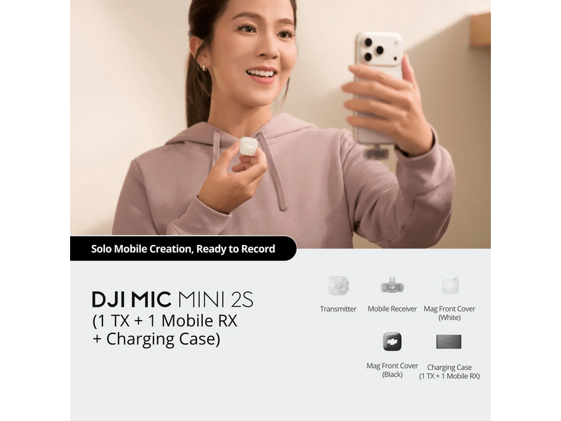 DJI Mic Mini 2S (1TX+1Mobile RX+Charging Case) mikrofon (CP.RN.00000559.01)