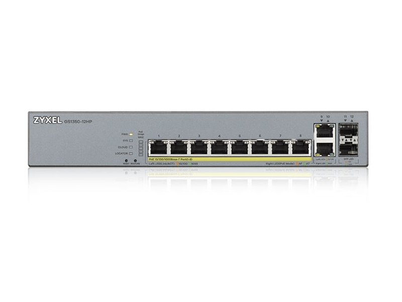 Zyxel GS1350-12HP 8 portos GbE PoE Switch