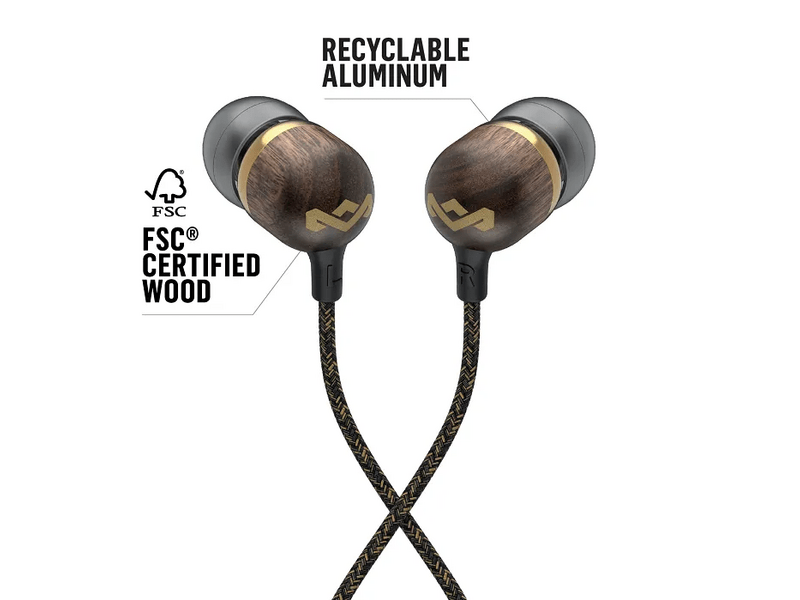 Marley Smile Jamaica Signature Brass Vezetékes fülhallgató (EM-JE041-BA)