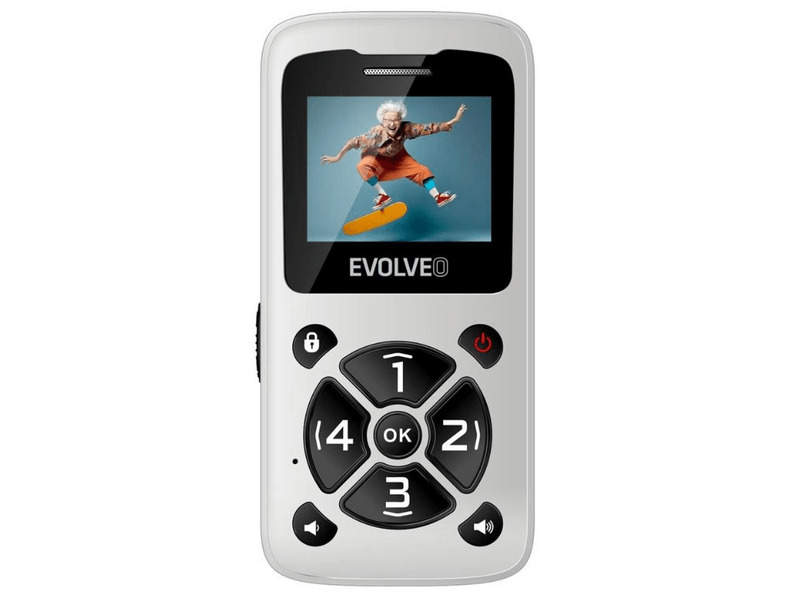 Evolveo EasyPhone ID (EP400) Senior mobiltelefon, fehér