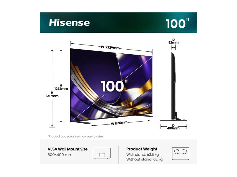 Hisense 100U7S Pro 100