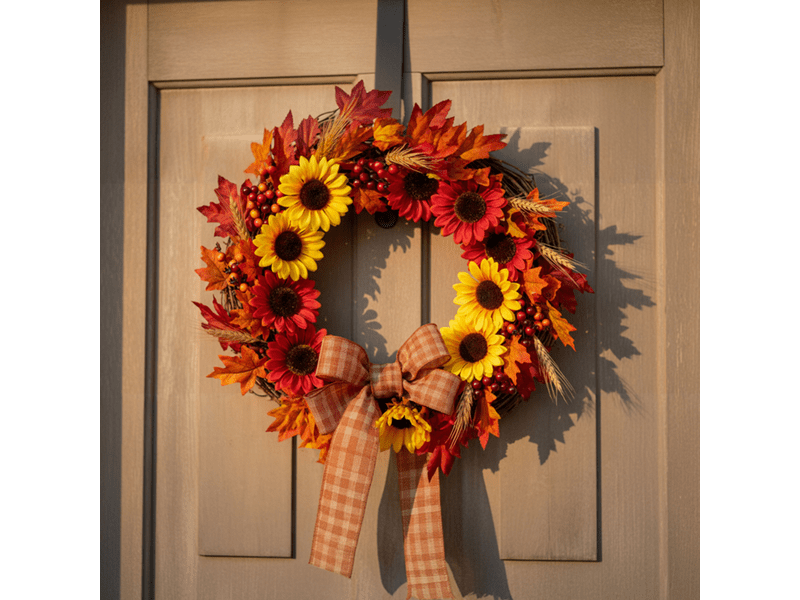 Family 59002 Őszi napraforgó dekoráció, 3 féle, 4 db