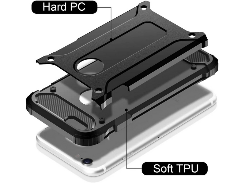 Gigapack Apple iPhone 16 Plus Defender telefonvédő, fekete (159876)