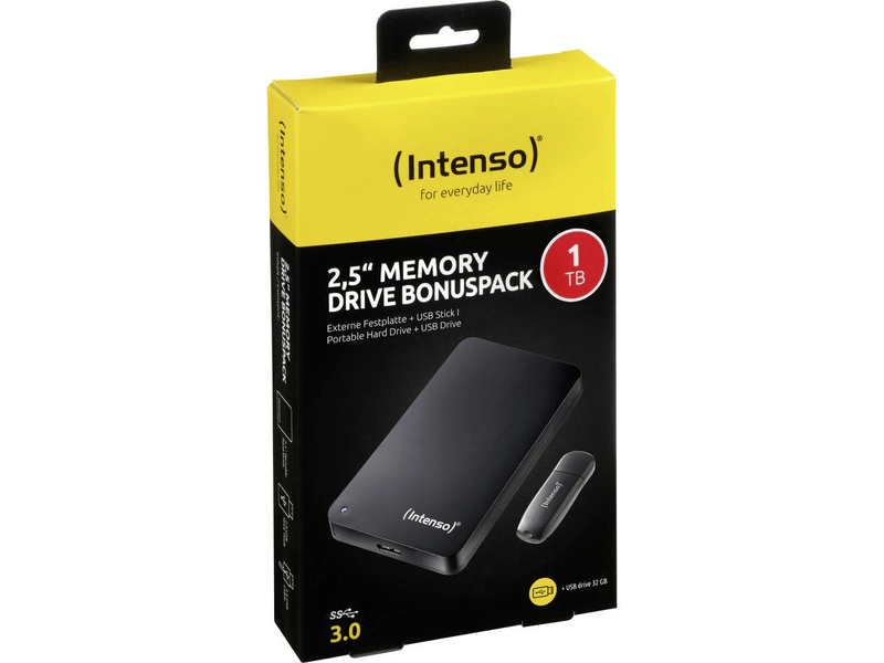 1TB Memory Drive Black + 32GB USB Stick