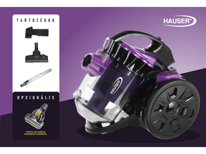 Hauser VC-715 Porzsák nélküli porszívó