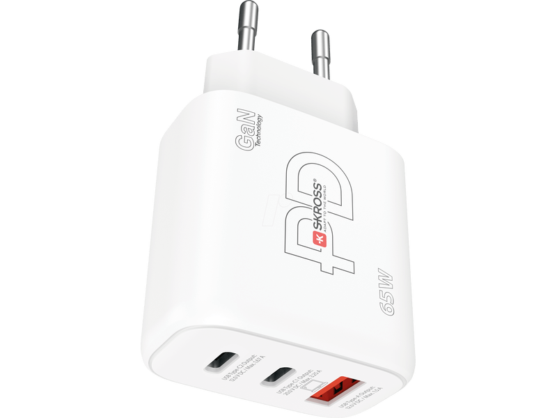 SKROSS gyorstöltő 65W 2USBC,USB,PD,