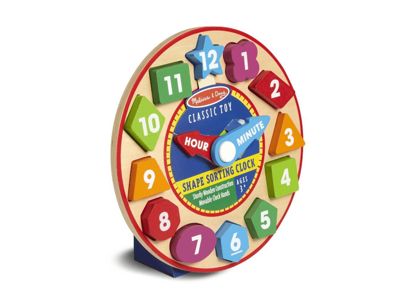 Melissa & Doug Fa készségfejlesztő játék, Formaillesztő óra