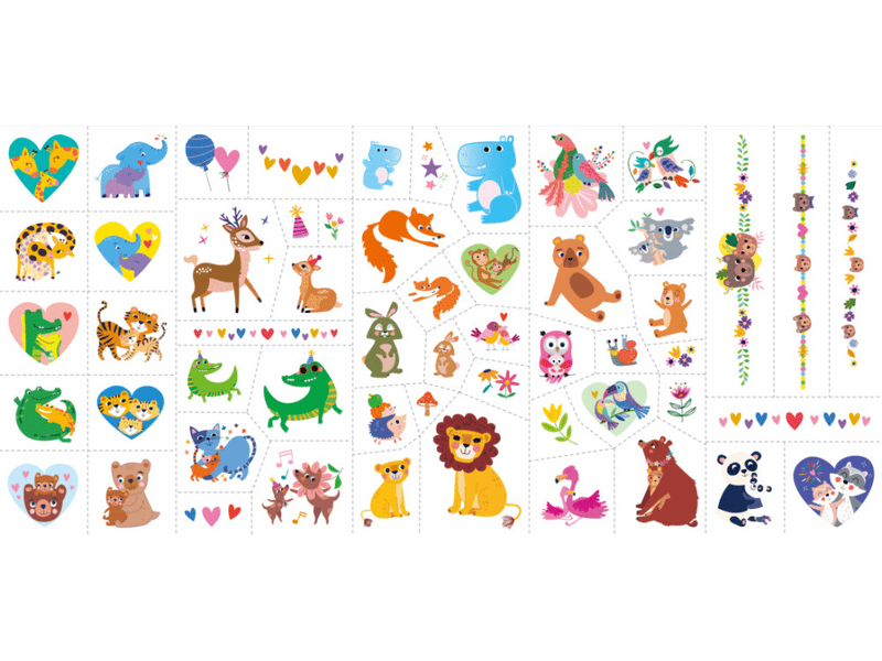 Avenir set naljepnica i tetovaža za lice, životinje (NA238209)