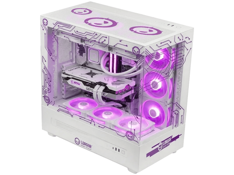 Lorgar P401 7800X3D/5070Ti Gamer PC, fehér (LRG-PCP401-WH)