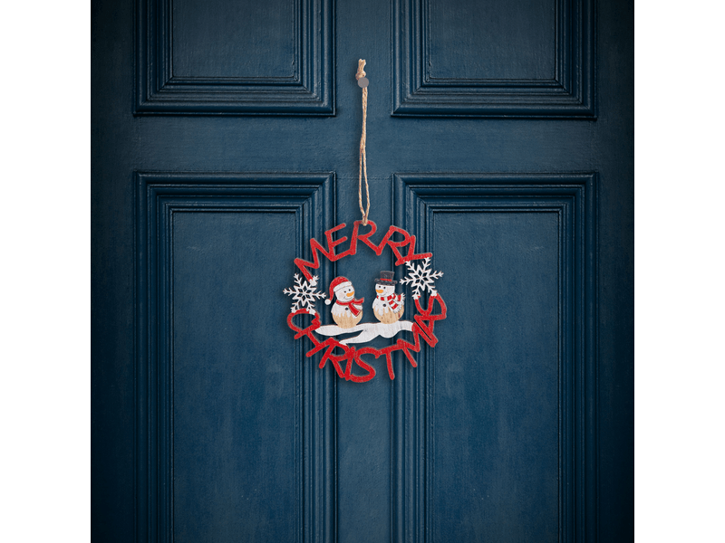 Family 58547A Karácsonyi dekoráció, piros fa hóember