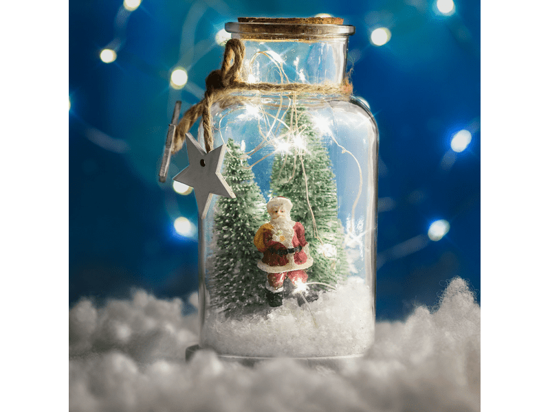 Family 58750 Karácsonyi LED-es hógömb mikulással, fenyőfával