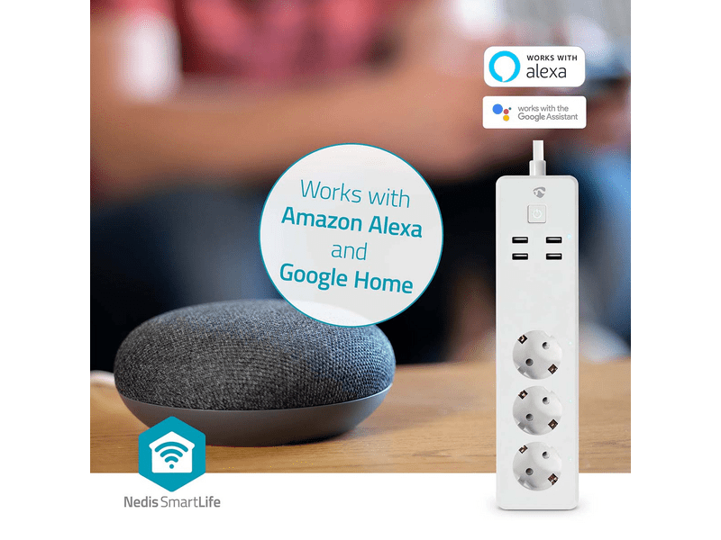 Nedis WIFIP312FWT SmartLife elosztó
