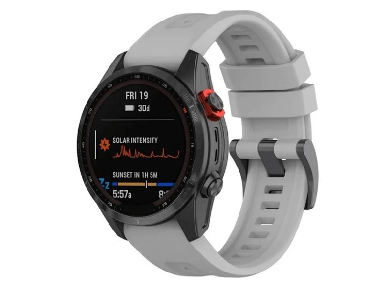 Gigapack Garmin Epix/Fenix 22mm Szilikon Pótszíj, világosszürke (149222)