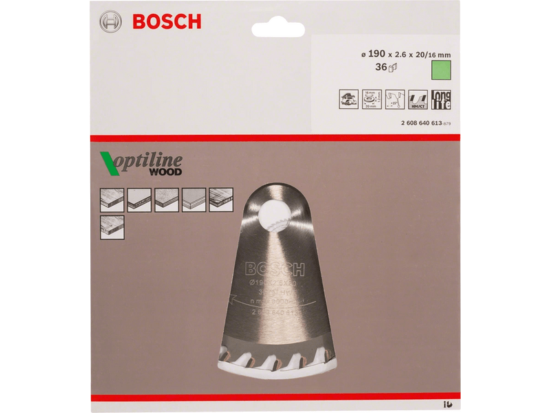Bosch Optiline Wood list kružne pile, 190 mm (2608640614)