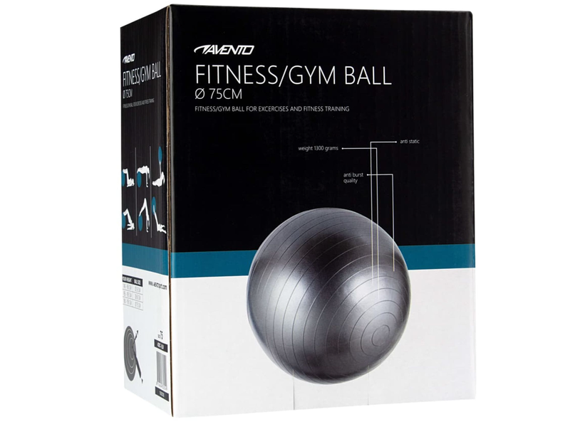 Avento ABS Gym Ball 75 cm ezüst