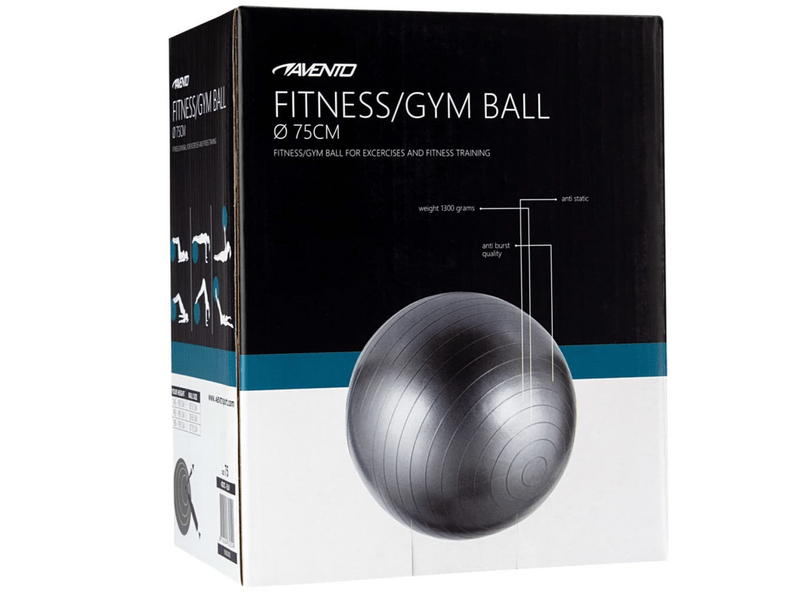 Avento ABS lopta za teretanu, 75 cm, srebrna (40343)