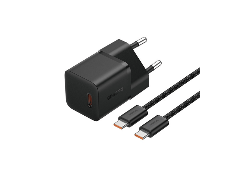 Baseus GaN5 Mini 20W töltő + 100W USB Type-C kábel (P10110900113-00)