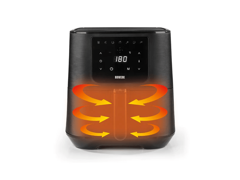 N8werk DS05050 Forrólevegős sütő, fekete