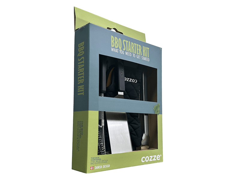 Cozze Grill početni paket: četka za čišćenje, lopatica, rukavice, pinceta (90310)
