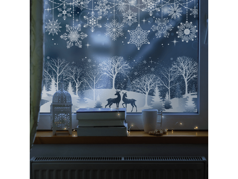 Karácsonyi ablakdekor átlátszó 4 féle