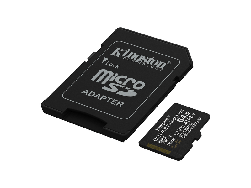 Kingston Canvas Select Plus microSD kártya, 64 GB (SDCS3/64GB)