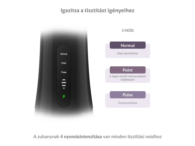 TrueLife AquaFloss Compact L100 Szájzuhany, fekete