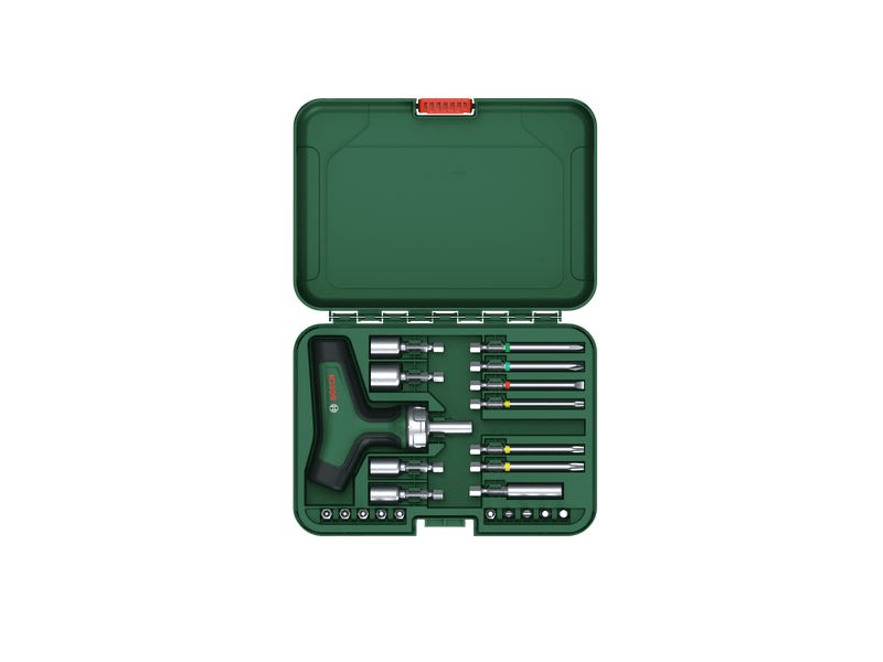 Bosch T-nyelű racsnis csavarhúzó készlet, 22 db-os (1600A02Z9T )