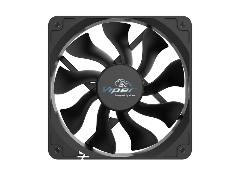 Akasa Viper Black PC Ventilátor, 12 cm (AK-FN065)