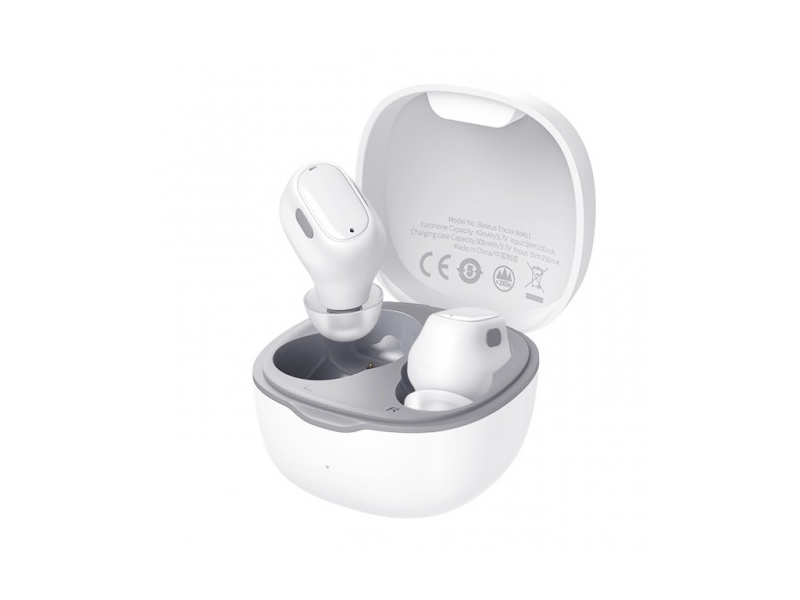 Baseus NGWM01-02 TWS Vezeték nélküli fülhallgató, fehér